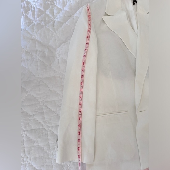 NWT ALLSAINT Petra Linen Blend White Oversized Blazer in Size 4 - Picture 5 of 17